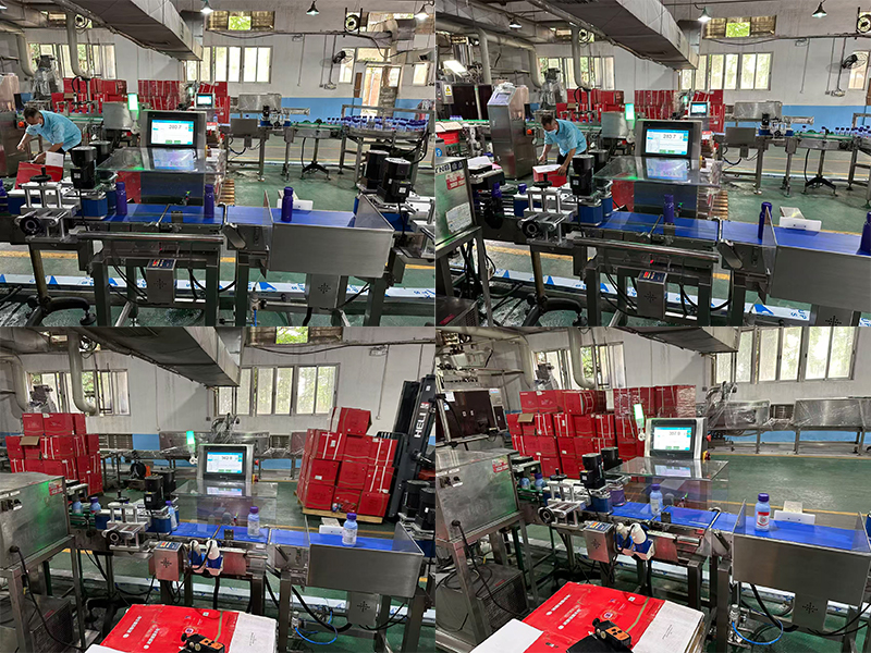 Checkweigher for bottles with clamping mechanism