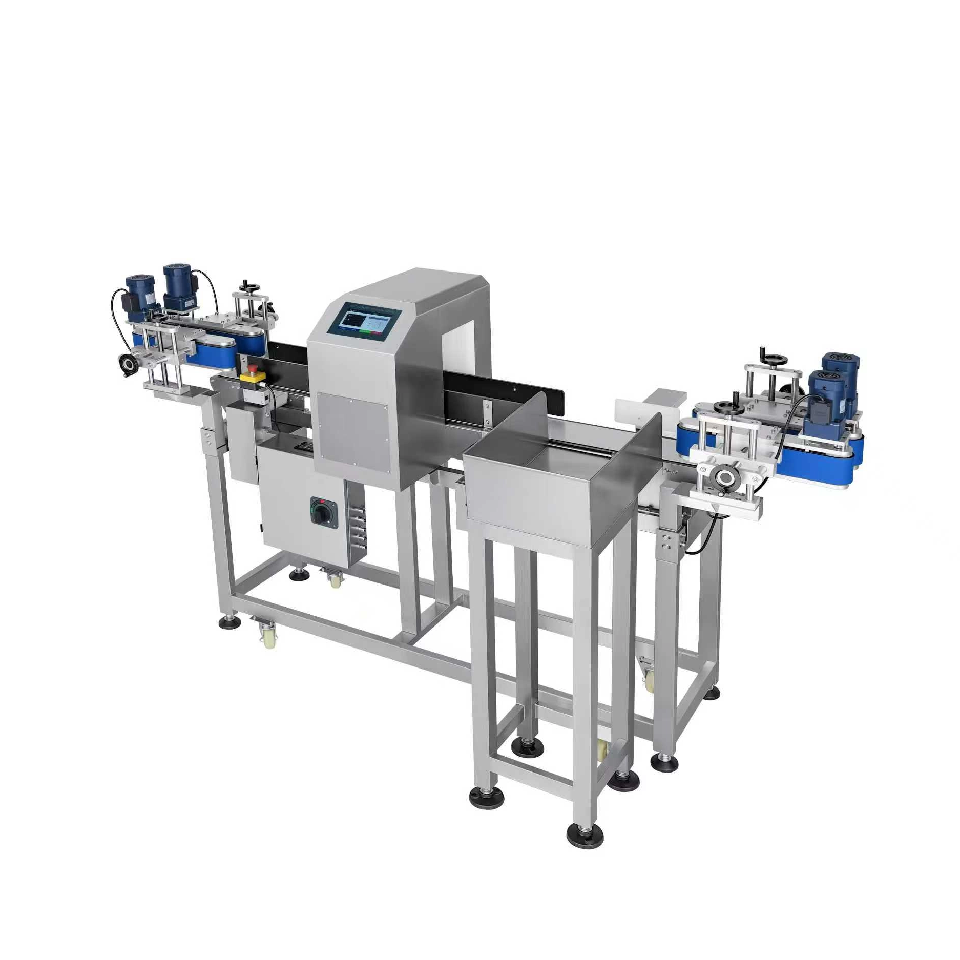 Meatl Detector with Clamping Mechanism for Bottles