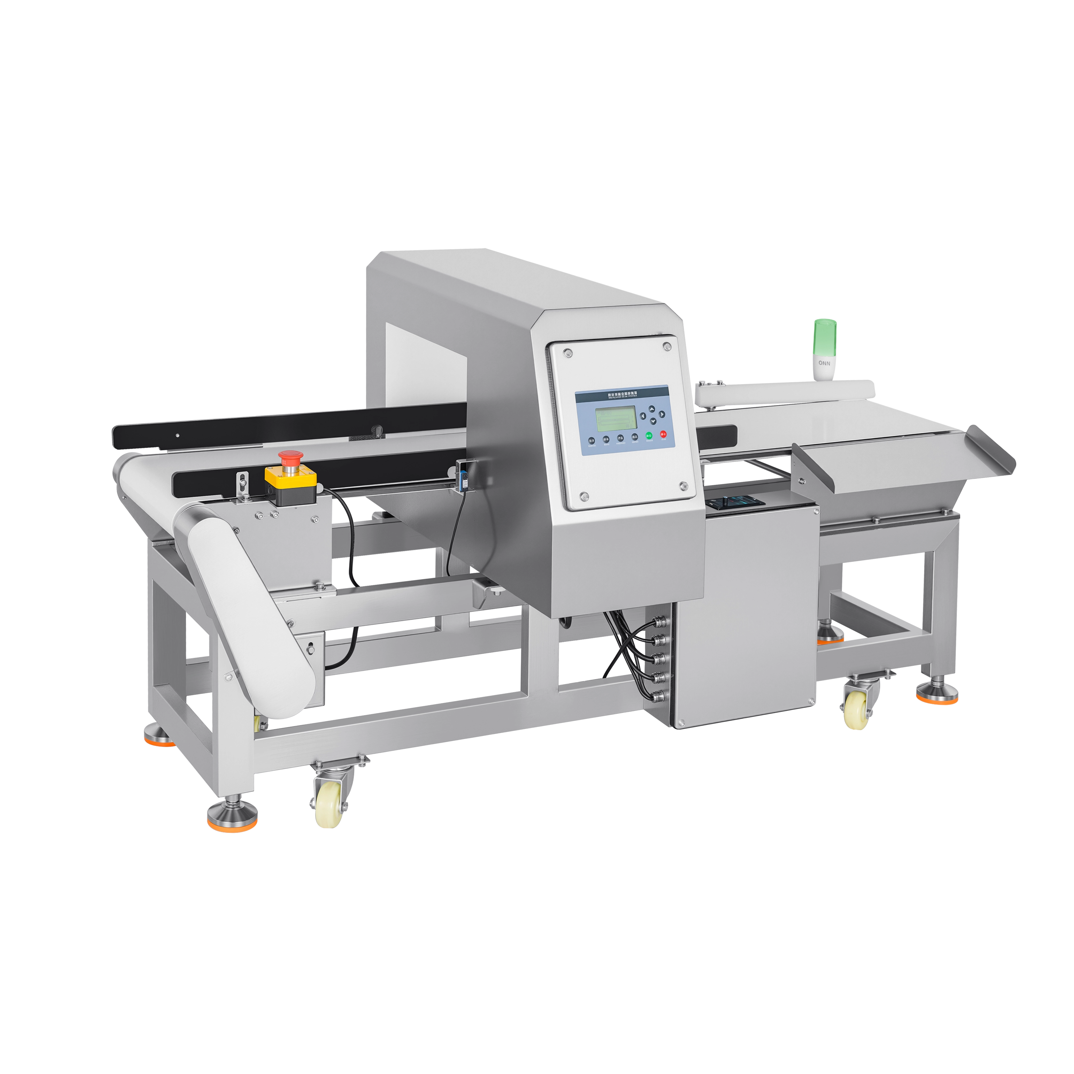 Metal Detector with Push Lever Rejection for Small Packaging 