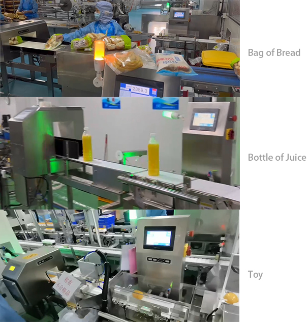 On-site application of combined metal detector and checkweigher in food packaging line