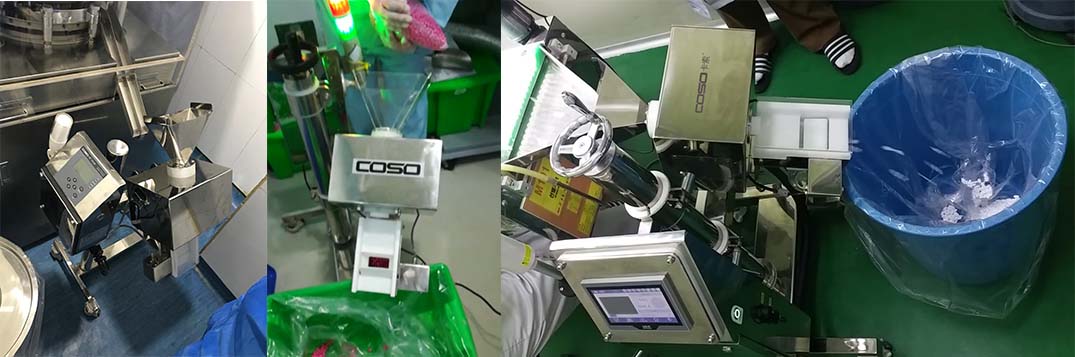 Pharmaceutical metal separator detecting contaminants in pills and capsules